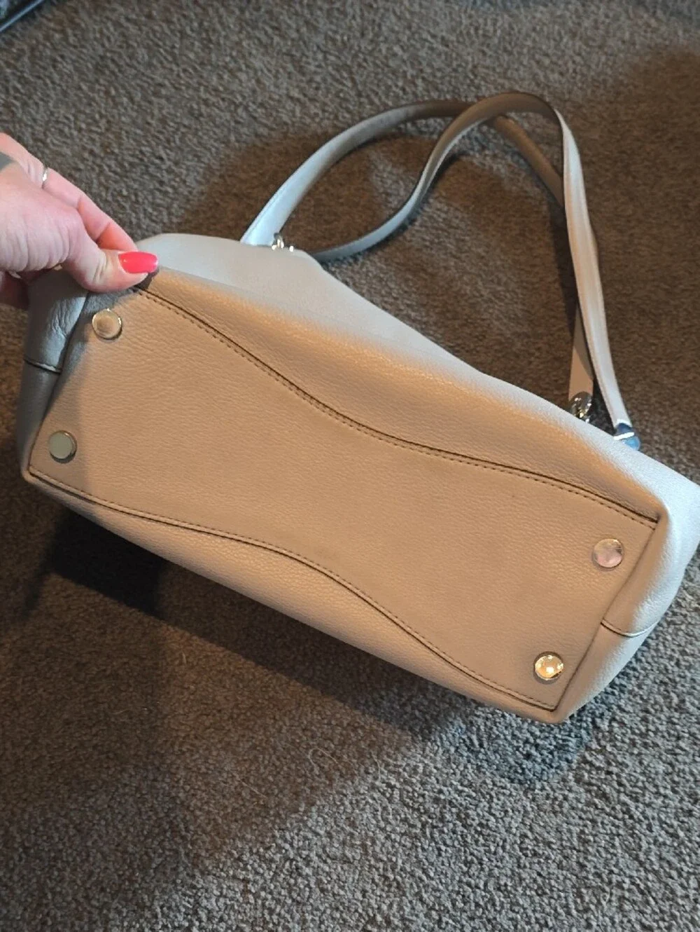 Michael Kors Cream Pebbled Leather Shoulder Tote